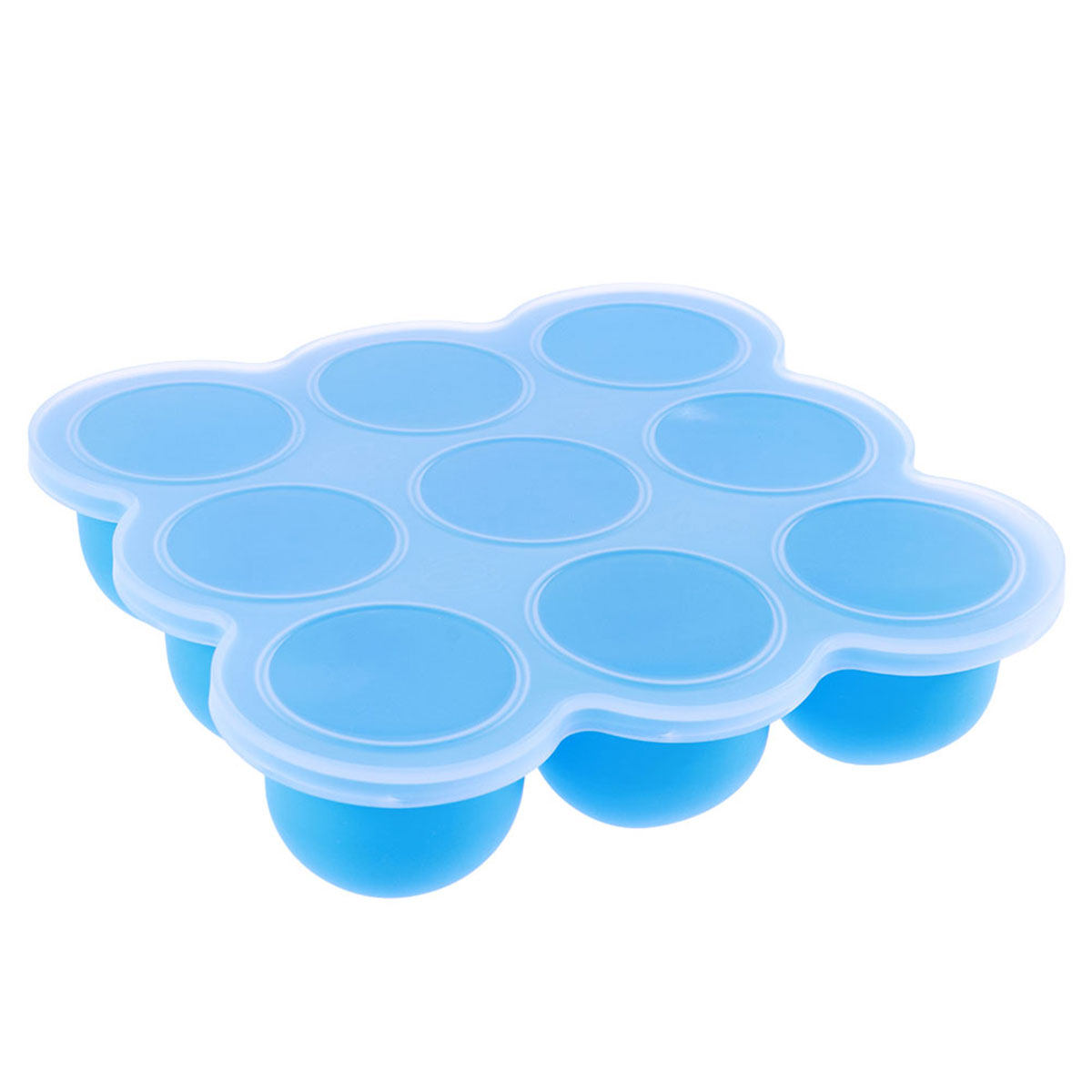 Baby Food Freezer Tray - 9-delige babyvoeding-opslagcontainers van siliconen, vriezerbestendig, luchtdicht,