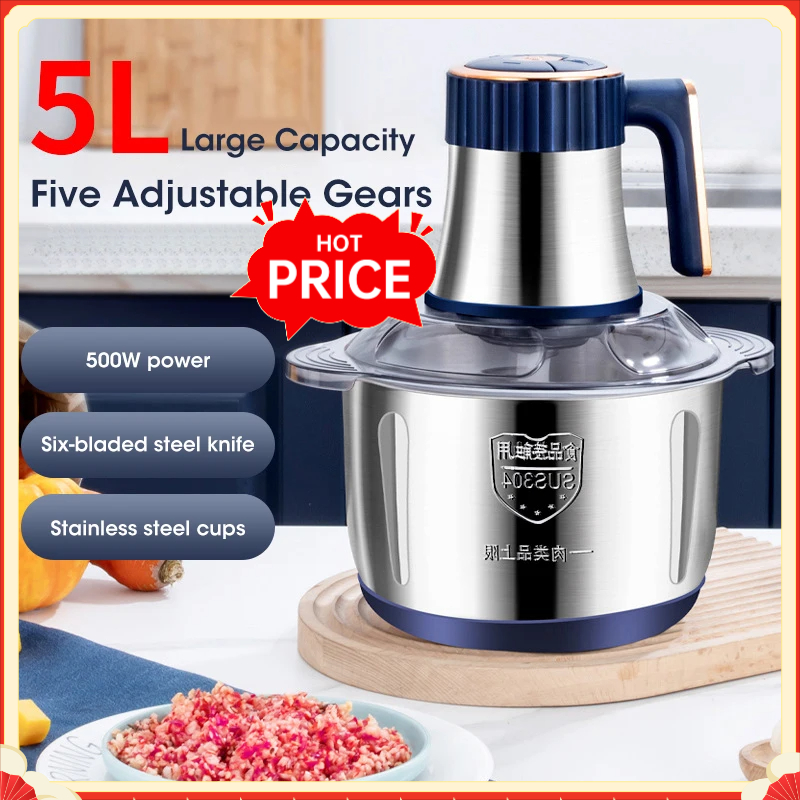 Baby Food Vegetables - 5L Elektrische Vleesmolen 304 RVS Voedselvermaler