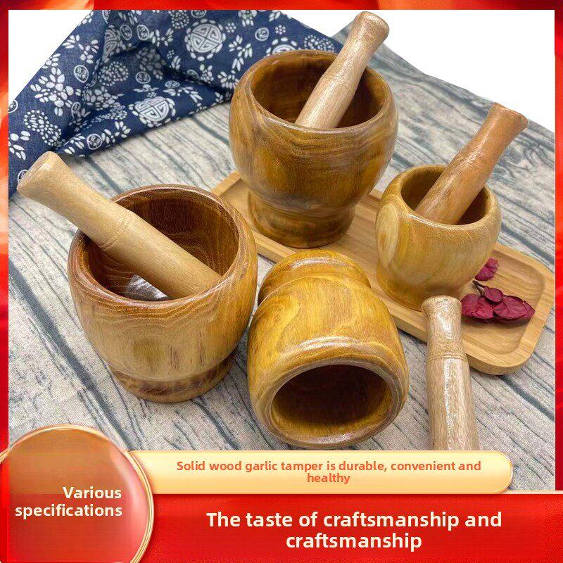 Baby Food Grinding Bowl - Kleine houten vijzel en stamper voor