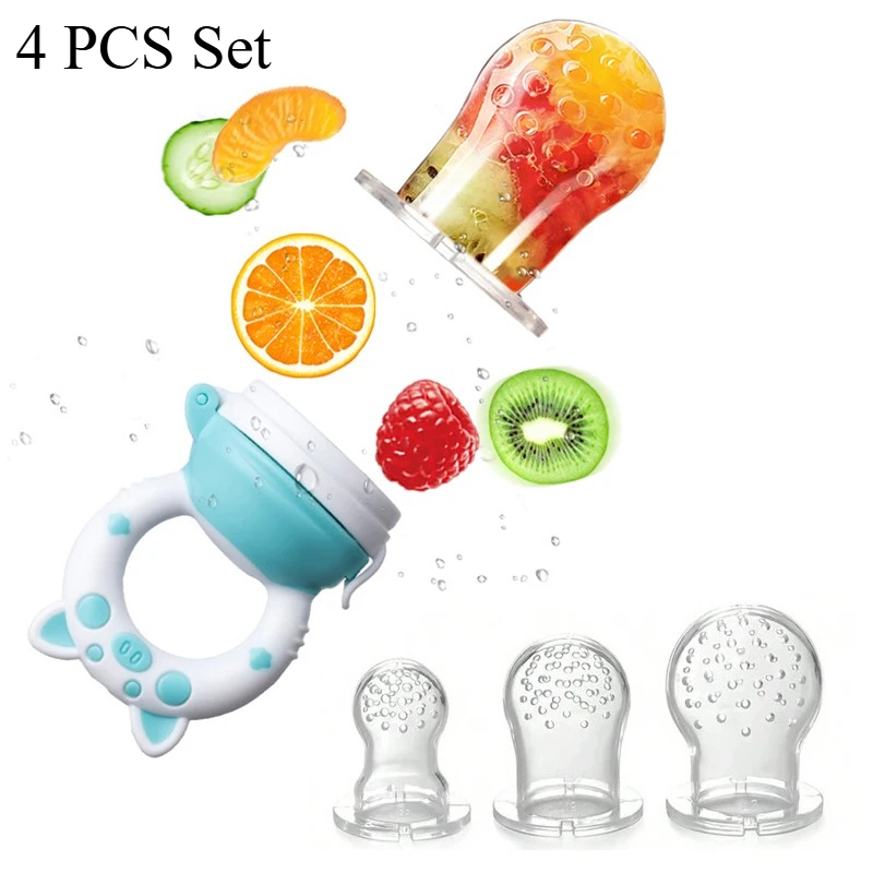 Baby Food Vegetables - 4-delige set siliconen fruit- en groentevoeder
