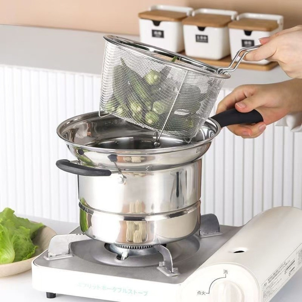 Baby Food Strainer - 4 stks Duurzaam Roestvrij Staal Friteuse