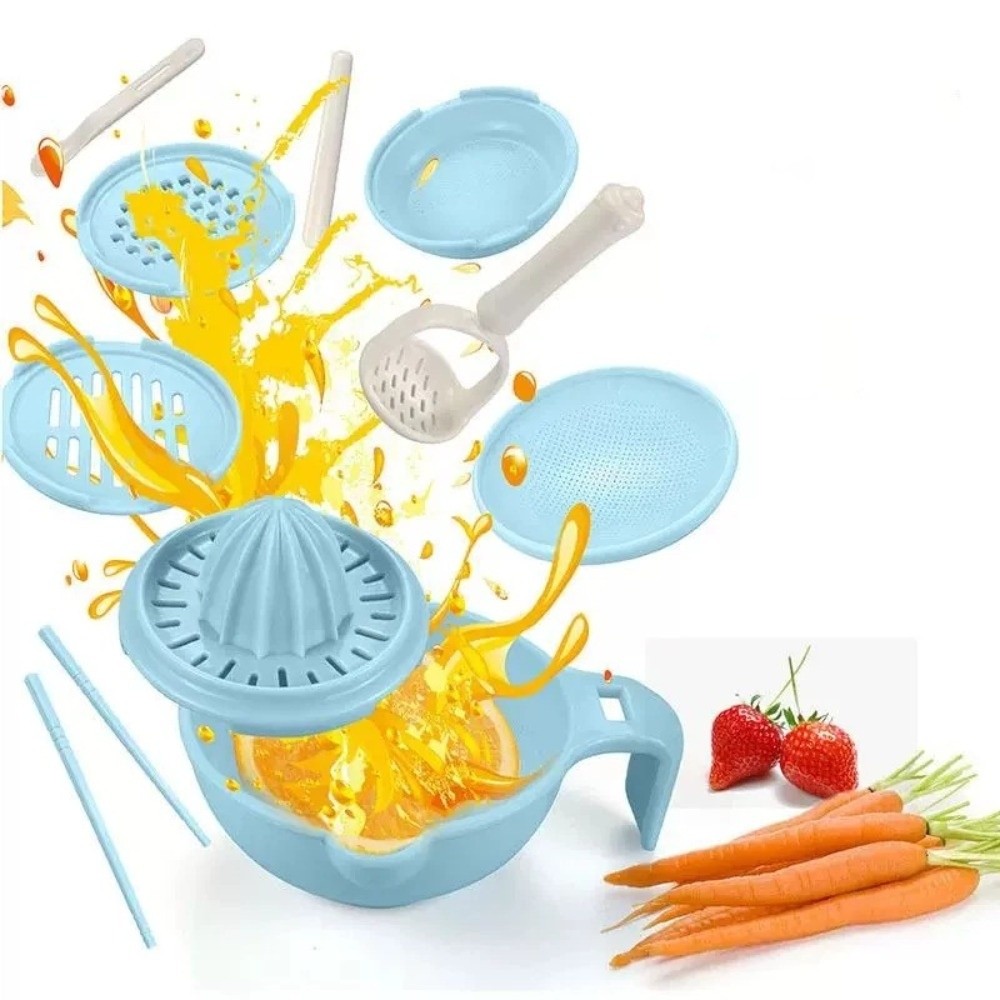 Baby Food Grinding Bowl - Effen kleur Babyvoeding Maalkom Multifunctionele handgemaakte