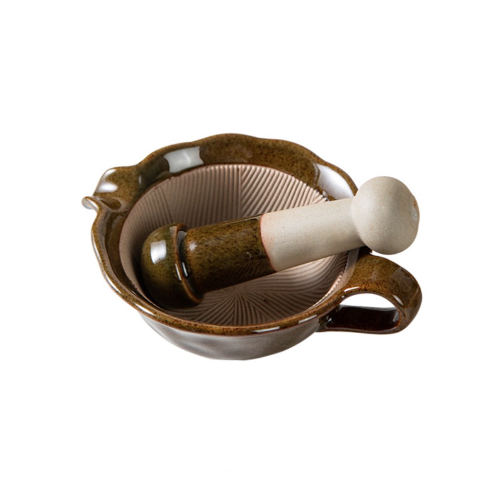 Baby Food Grinding Bowl - Handmatige keramische maalkom met stamper en