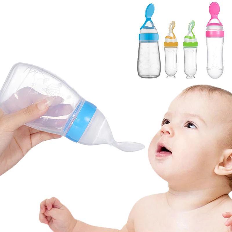 Baby Food Zone - Veilige zuigfles Lepel Melkfles Babytraining Feeder