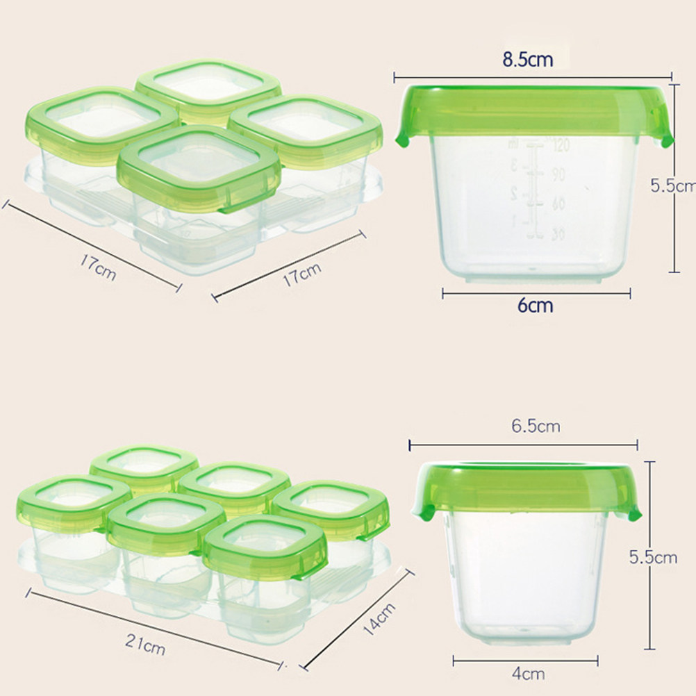 6-delige draagbare voedselbewa - Baby Food Freezer Tray recensie en prijs