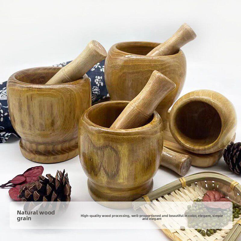 Kleine houten vijzel en stampe - Baby Food Grinding Bowl recensie en prijs