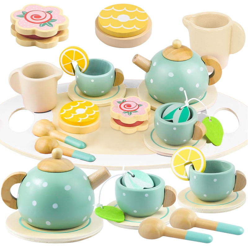 Houten Afternoon Tea Set Speel - Baby Food Under 1 Year recensie en prijs