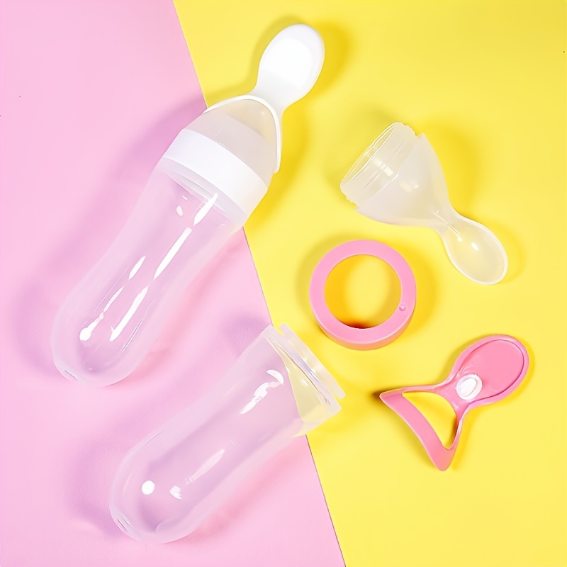 Siliconen babyfles met lepel,  - Baby Food Zone recensie en prijs