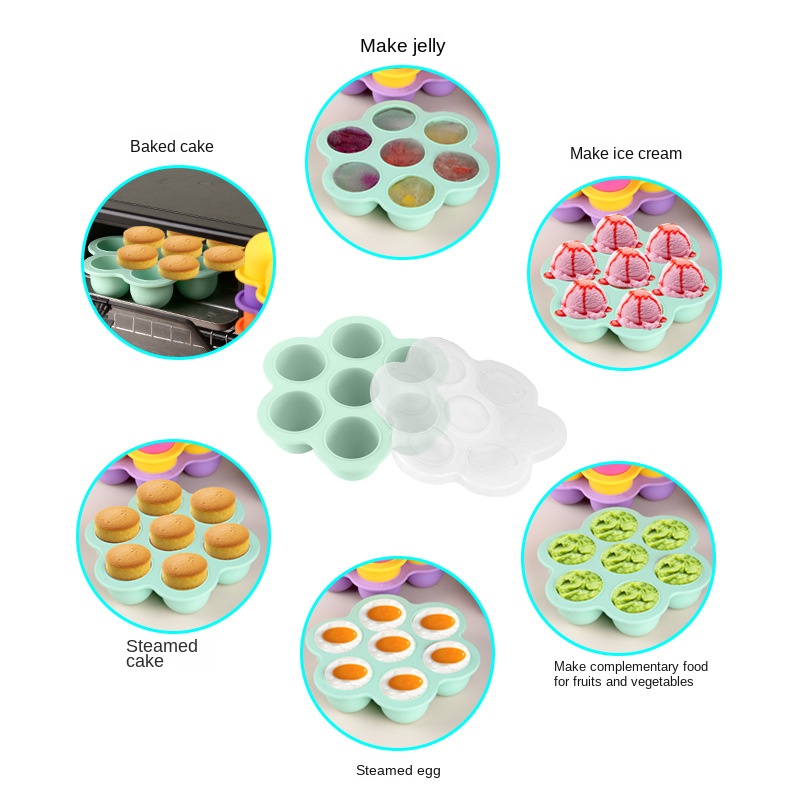 7-delige herbruikbare silicone - Baby Food Freezer Tray recensie en prijs
