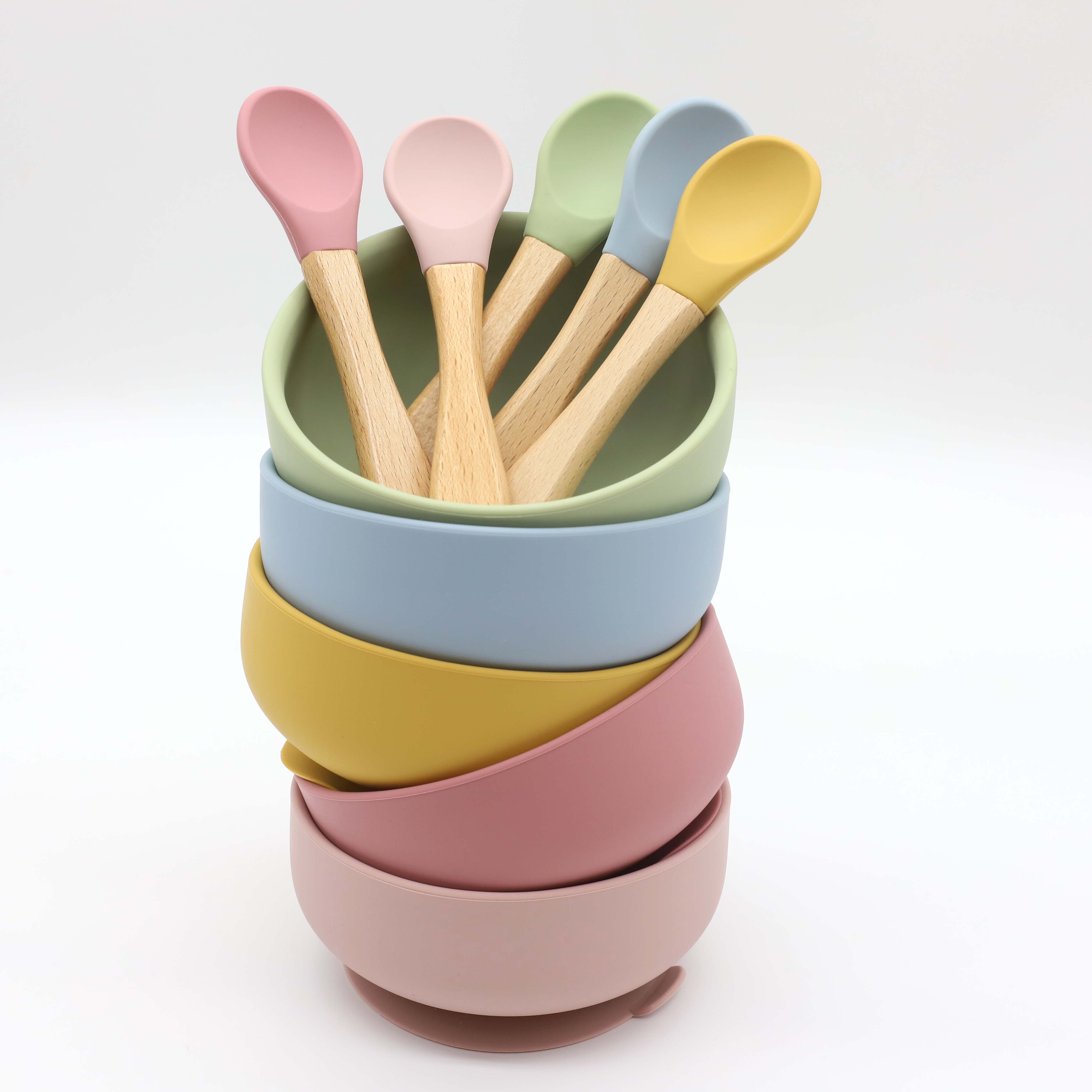 Siliconen kom met zuignap, lep - Baby Food Utensils Set recensie en prijs