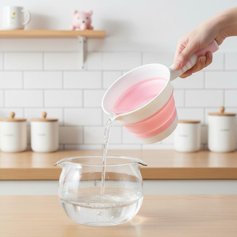 Opvouwbare siliconen watersche - Baby Kitchen Food recensie en prijs